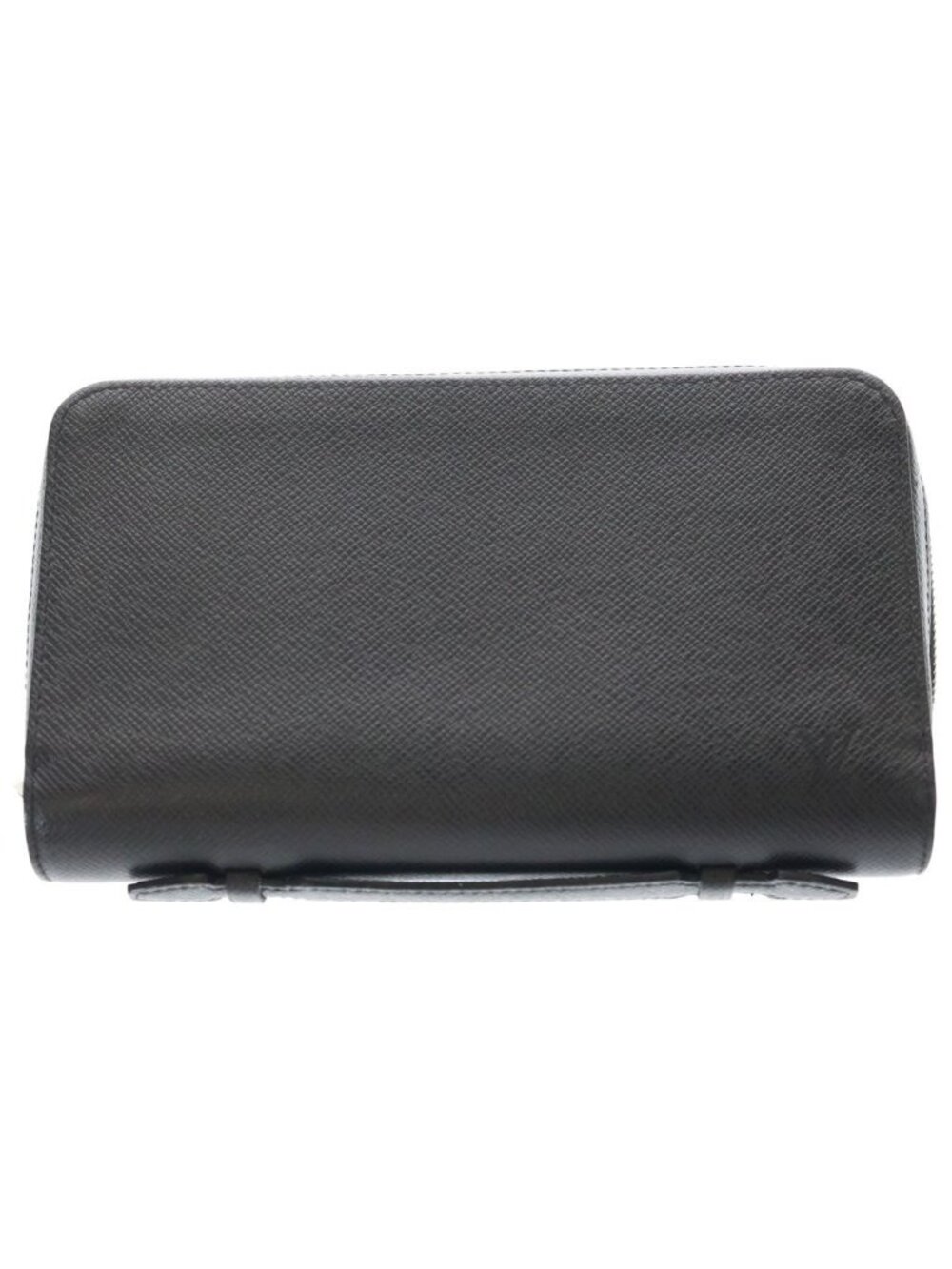 Louis Vuitton Taiga Zippy XL Zip Around Wallet Black Leather Silver